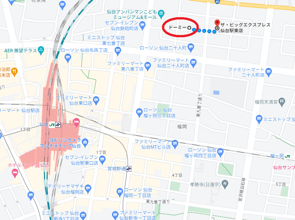 ドーミー仙台東口５ 周辺マップ