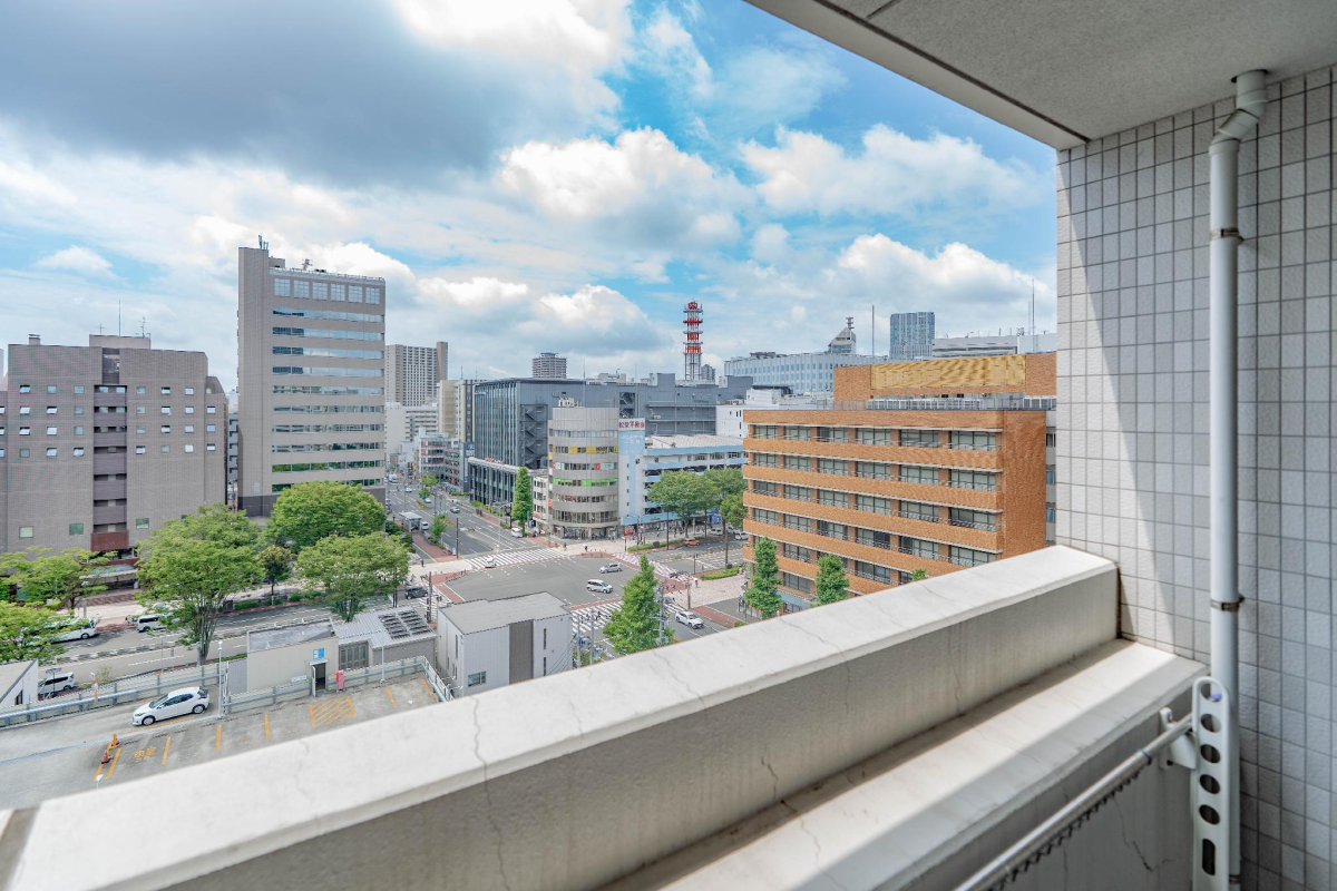 ベランダから望む仙台の街並み。眺望は撮影した居室のもので、部屋により異なります。