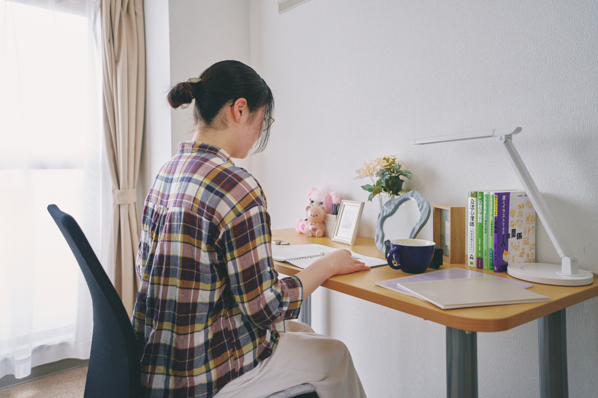 居室では、一人で落ち着いて勉強に向き合えます。