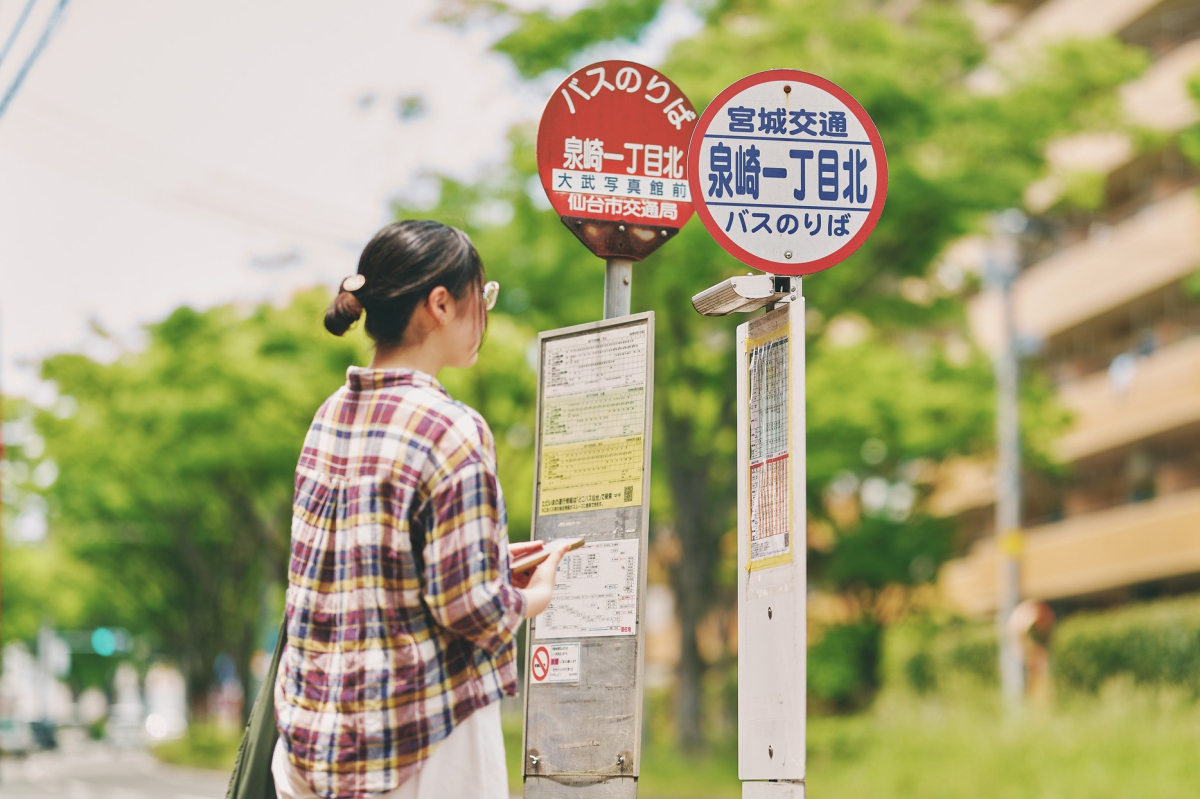 大学へはバスで通学。立地のよさも4年間の暮らしを支えました。