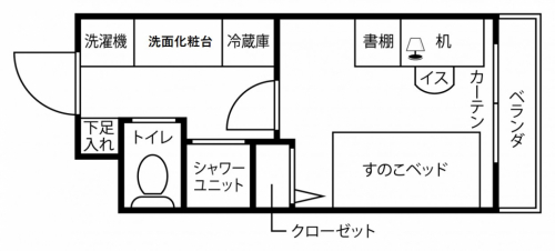 ドーミー高松西宝町 間取り図