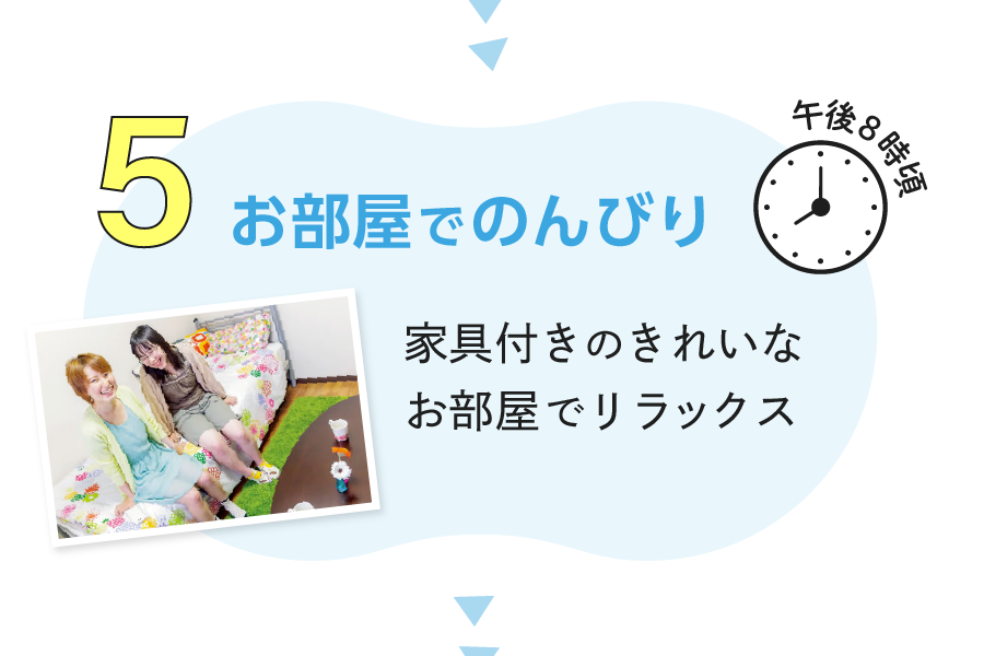 5.お部屋でのんびり