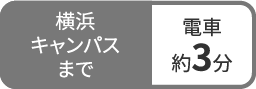 横浜キャンパスまで電車約3分