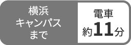 横浜キャンパスまで電車約11分