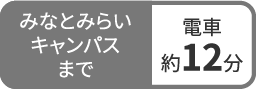 みなとみらいキャンパスまで電車約12分