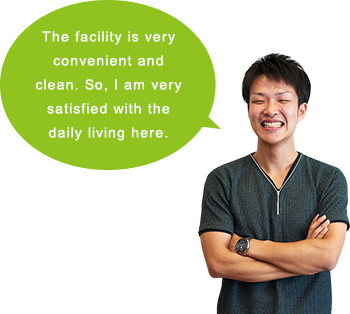 The facility is very convenient and clean. So, I am very satisfied with the daily living here.