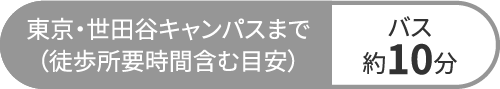 東京・世田谷キャンパスまで約10分