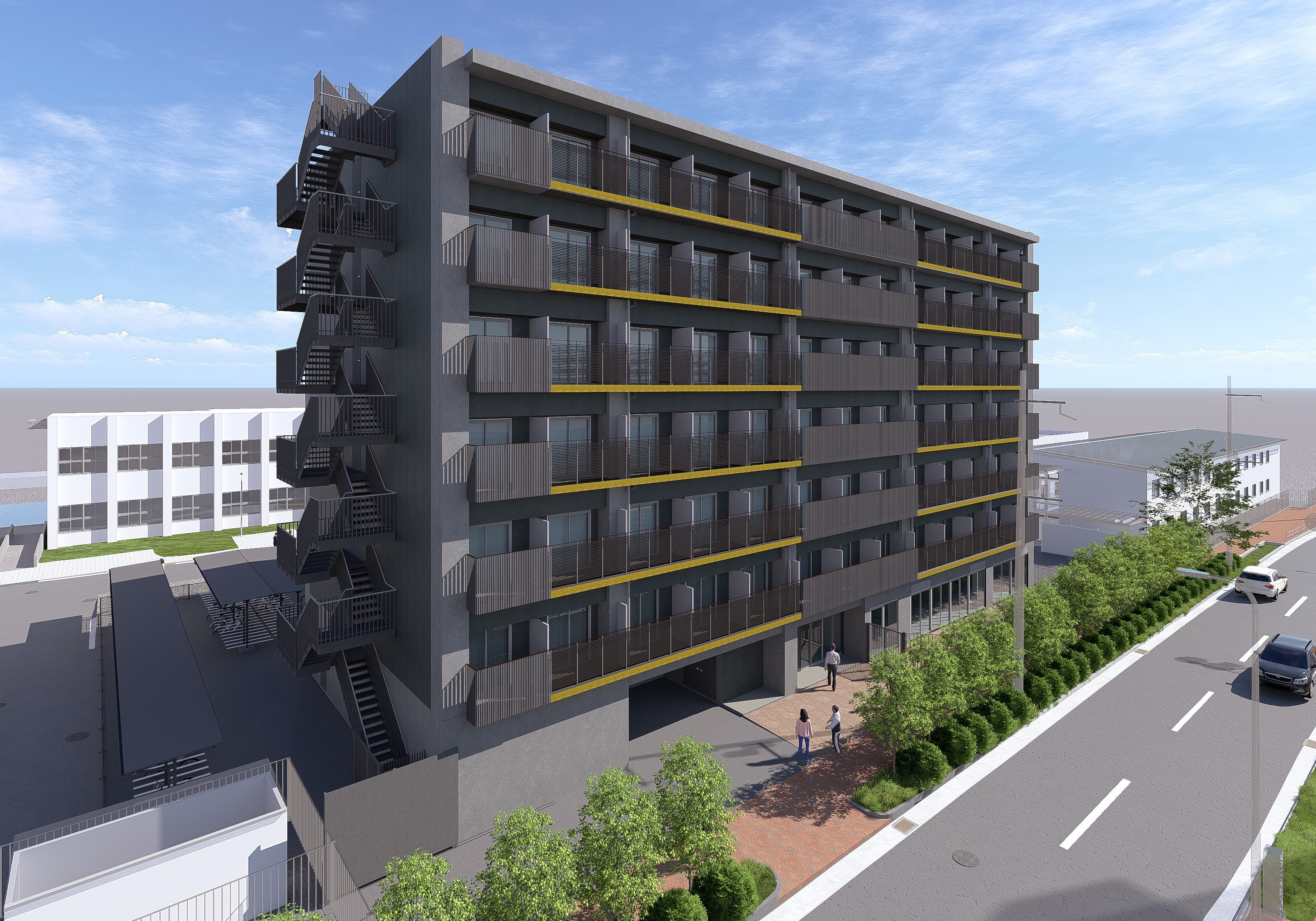 (仮称) OMU I-Dorm Sugimoto  外観