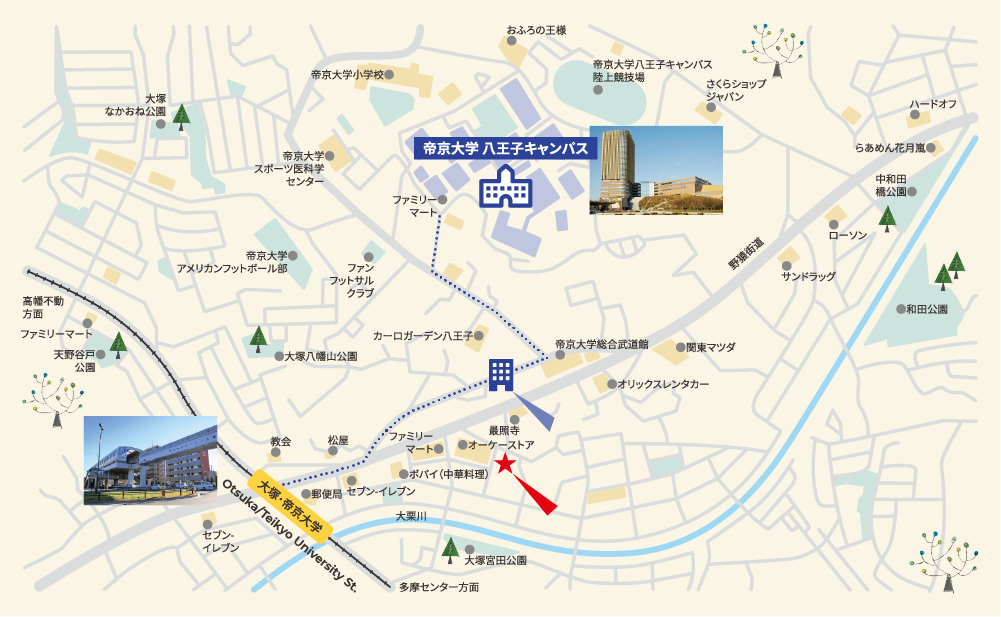 寮周辺マップ
