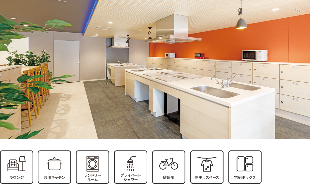 共用設備が充実！