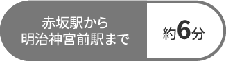 赤坂駅から明治神宮前駅まで約6分