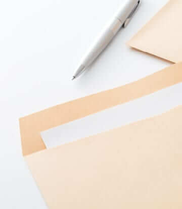 契約書・手続書類等の書類一式送付